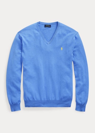 Men's Polo Ralph Lauren Cotton V-Neck Sweater | 304758VPF